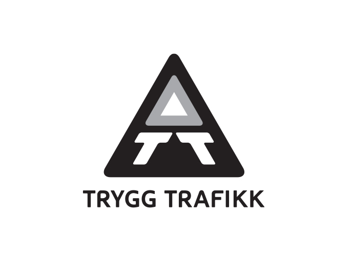 Trygg Trafikks logo i gråtoner